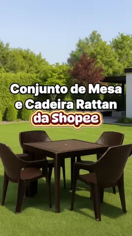 Conjunto de mesa Rattan #ambiente #elegante 