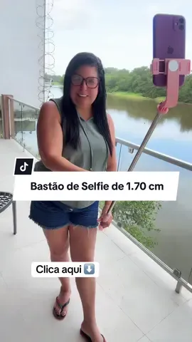 Tripé bastão de selfie 1.70 cm #tiktokshop #bluethooth #celular #tripe #selfie 