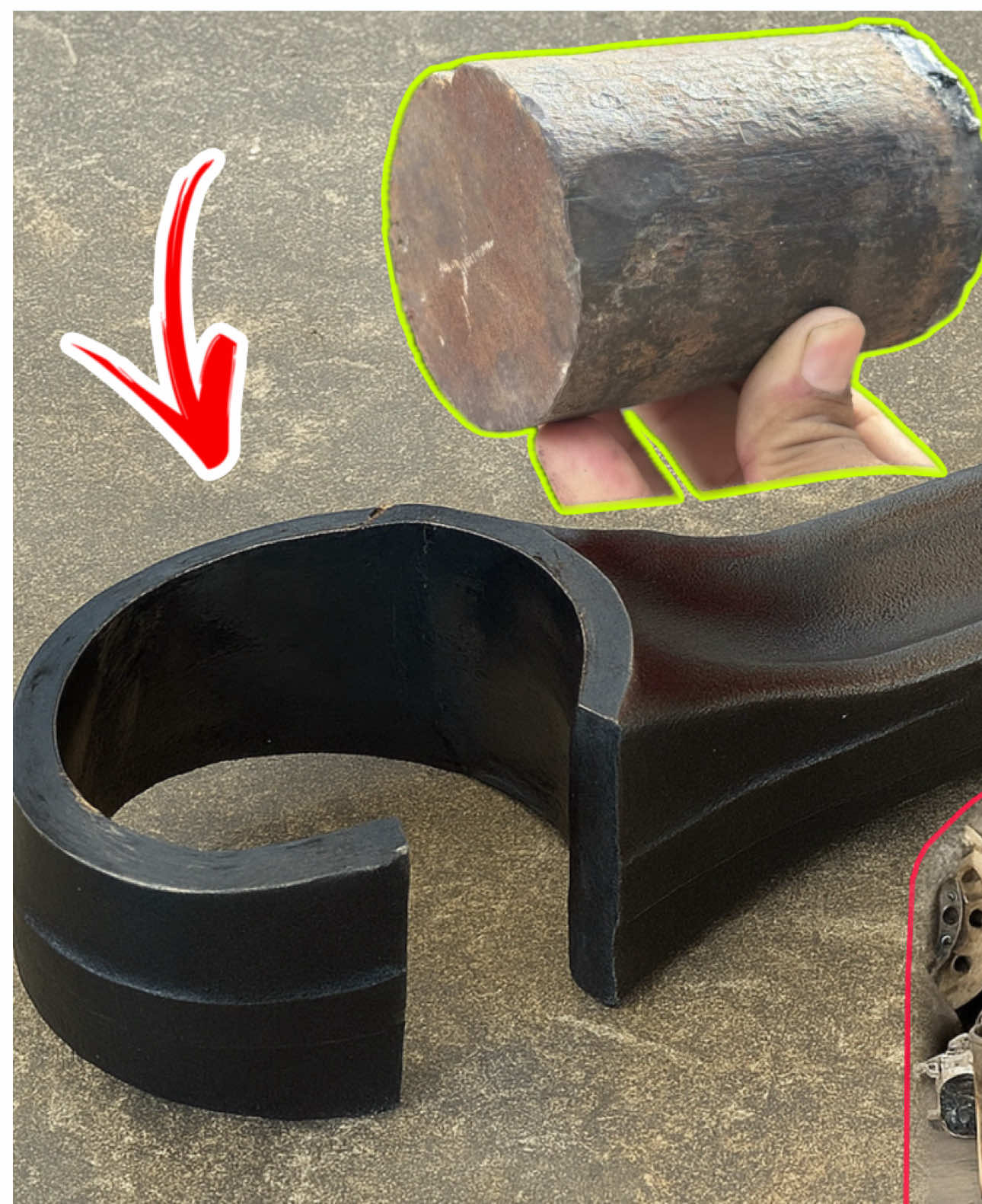 A Heavy Truck Broken Engine Connector Rod Repairing From Nicely Technique.. #HeavytruckEngine #Connectorrod #Repairing #foryoupageofficiall 