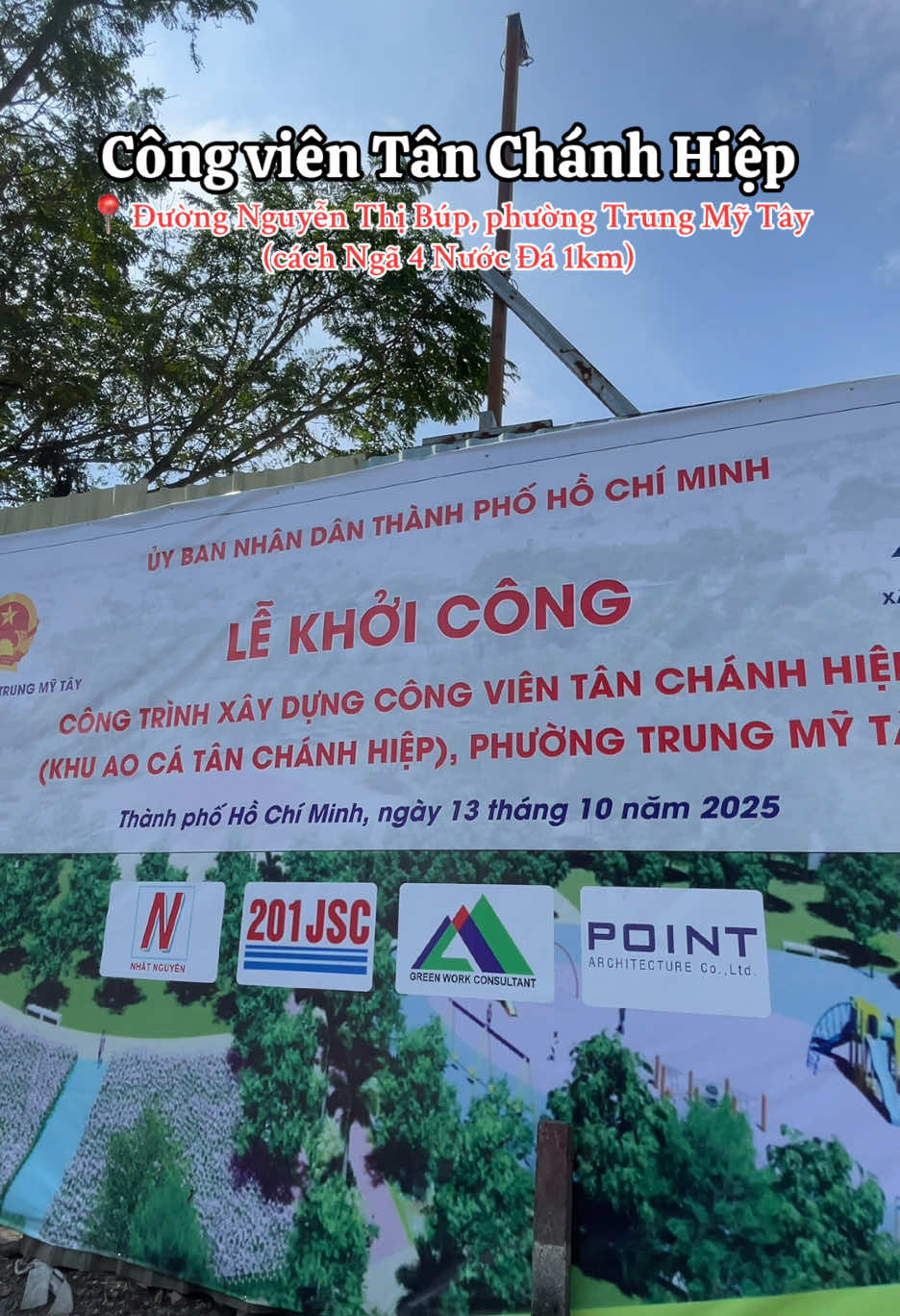 Khởi công xây dựng Công viên Tân Chánh Hiệp. #nhatuihocmon #trungmytay #tanchanhhiep #saigon #hochiminhcity 