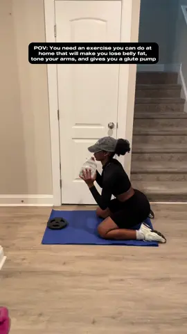 Small steps add up. Your body will thank you 🤌🏾 This is a low impact, beginner-friendly workout perfect for anyone looking to build strength at home.  This exercise helps to • reduce belly fat • tone and tighten your arms • activate and lift your glutes Start slow, focus on form, and stay consistent. #fitnesstips #homeworkoutsforwomen #fitover40 #workoutsforwomen #homeworkoutideas #lowimpactworkout 