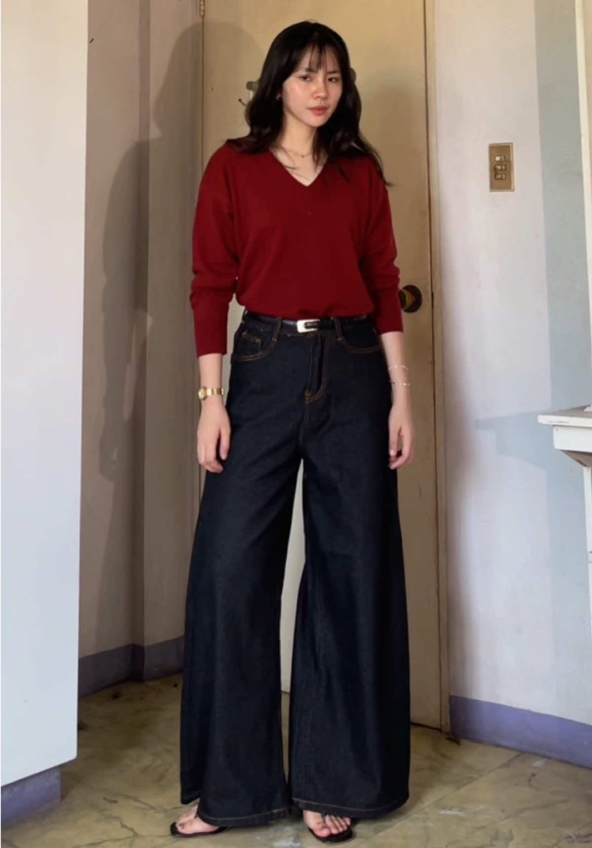 kept seeing this sweater on my fyp—let’s see if we can slay it. >_< #knittedsweaters #outfitcheck #outfits #TikTokFashion #fyp 