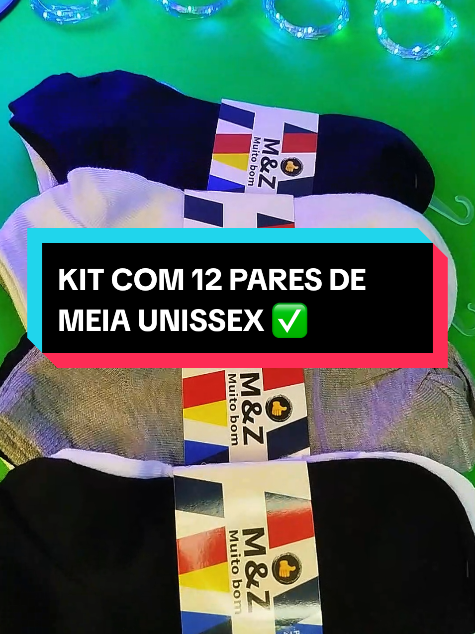 Esse kit 12 meias está maravilhoso e muito barato, meias perfeitas para usar na academia, para correr e para o dia a dia🤌🏻😱 #meias #kitmeias #lookacademia #tenis #achadinhos 