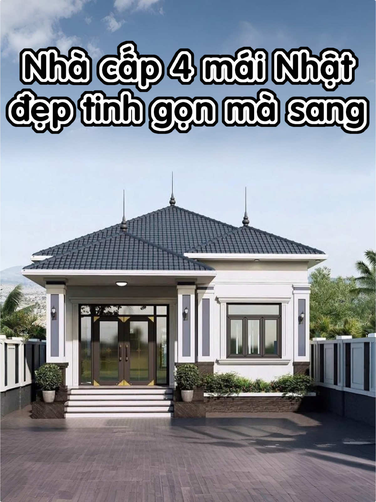 🏡 Mẫu nhà cấp 4 mái Nhật hiện đại, đơn giản mà sang trọng #nhacap4 #xaynha #nhadep #maunhadep #hoanggiaphat
