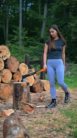 Chopping wood for perfect campfire 🔥 #nature #Outdoors #camping #asmr 