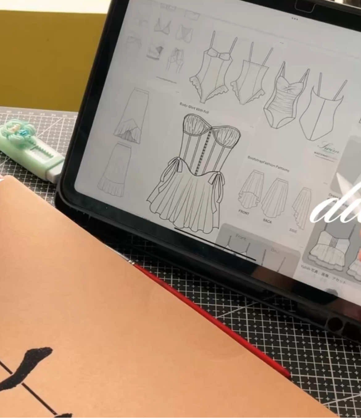 Sketch 🖤📖#fashionsketching #fashionillustration #sketch #fashion #RTW #fyp 
