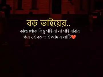 #বড় ভাইয়ের.. কাছে থেকে কিছু পাই বা না পাই বাবার পরে ওই বড় ভাই আমার লাটি❤️#foryou #foryourpage #bbdtiktokofficia #trending 