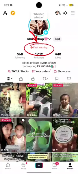 how to remove first warning??watch the full video.‼️‼️#warning #remove #fyp #fyppppppppppppppppppppppp @khrisashop🩷 solution sa payat na katawan?↖️