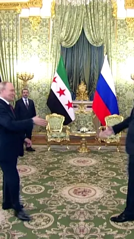 Syria's President Ahmad Al Shara met President Vladimir Putin in Moscow on Wednesday on his first trip to Russia, which played a pivotal role in the survival of his predecessor Bashar Al Assad. #AlShara #Syria #Putin #Moscow