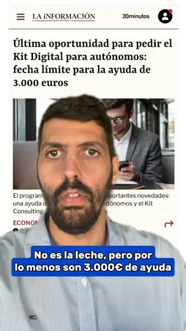No es gran cosa, pero son por lo menos 3.000€ de ayuda a autónomos. #autonomo #ayuda #ordenador 