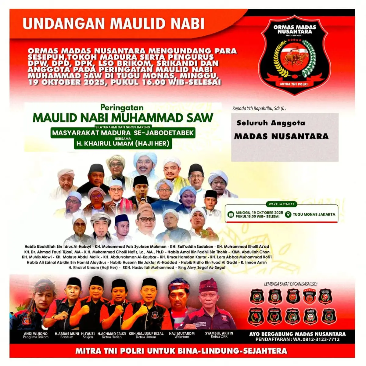 Minggu, 19 Oktober 2025, Pukul 16 00 wib-Selesai