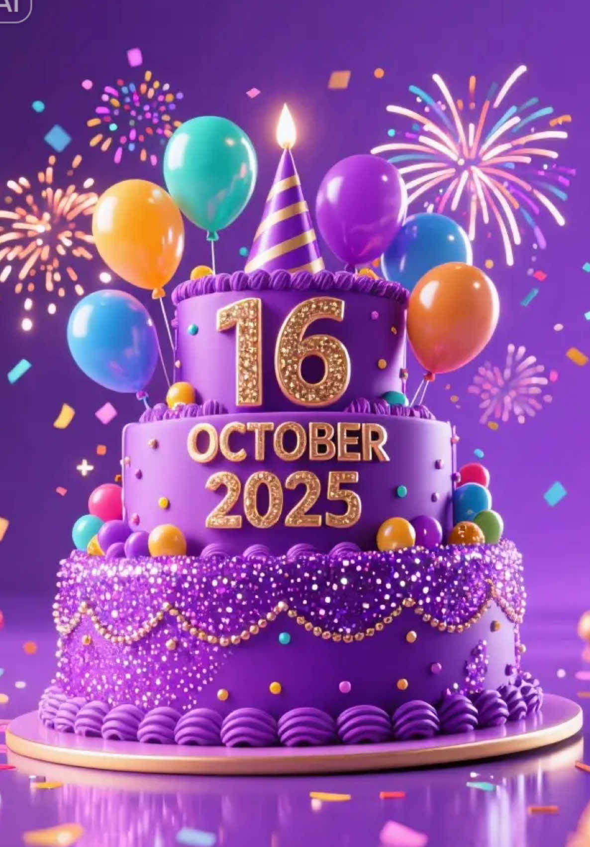 Birthday Template 16 OCTOBER 2025 #birthday #happybirthday #happybirthdaytoyou #ulangtahun 