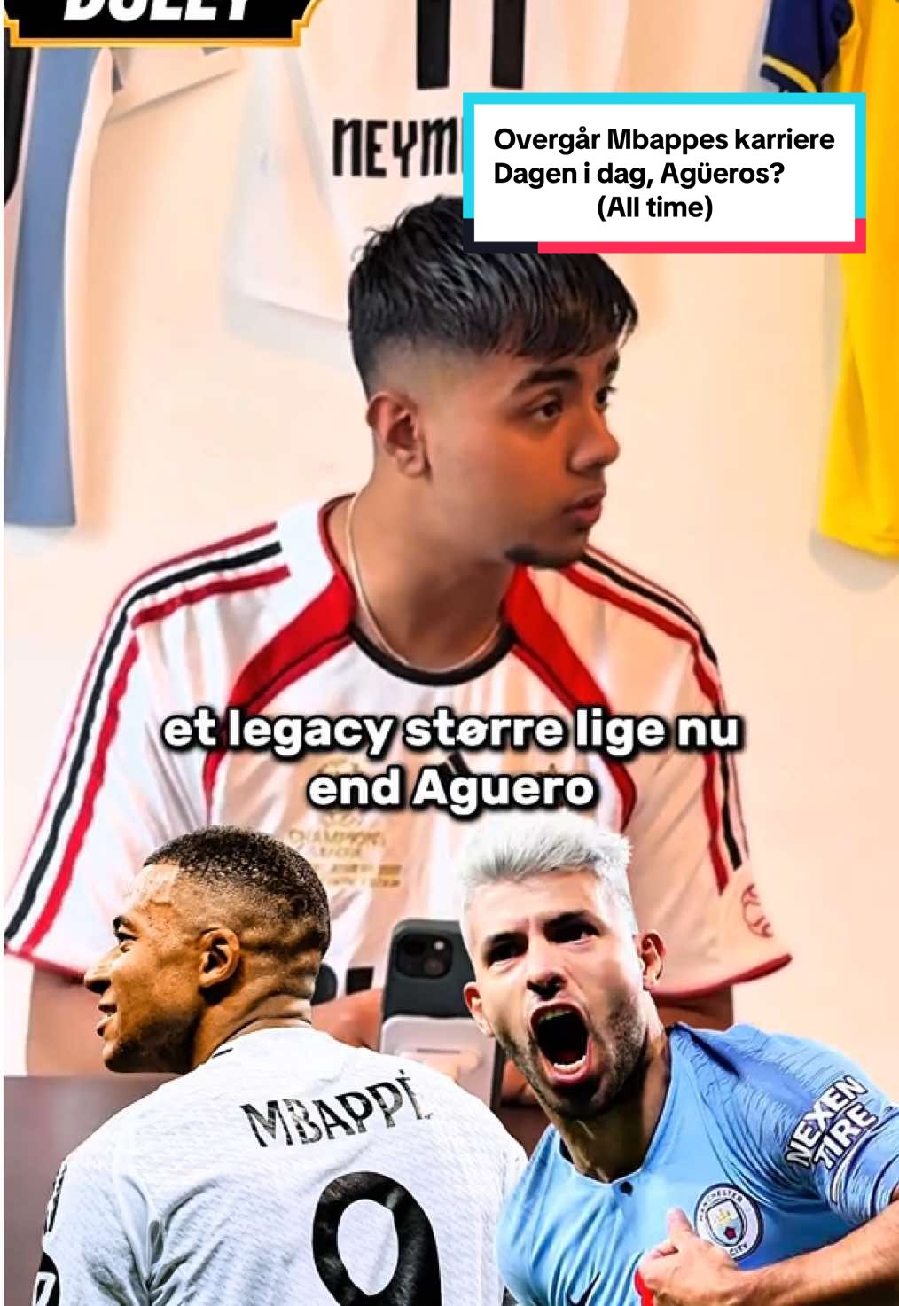 Hvis Mbappe stoppede i dag, ville hans karriere så overgå Aguero’s? (All time) #denmark🇩🇰 #dansktiktok #fodbold #PremierLeague #laliga 