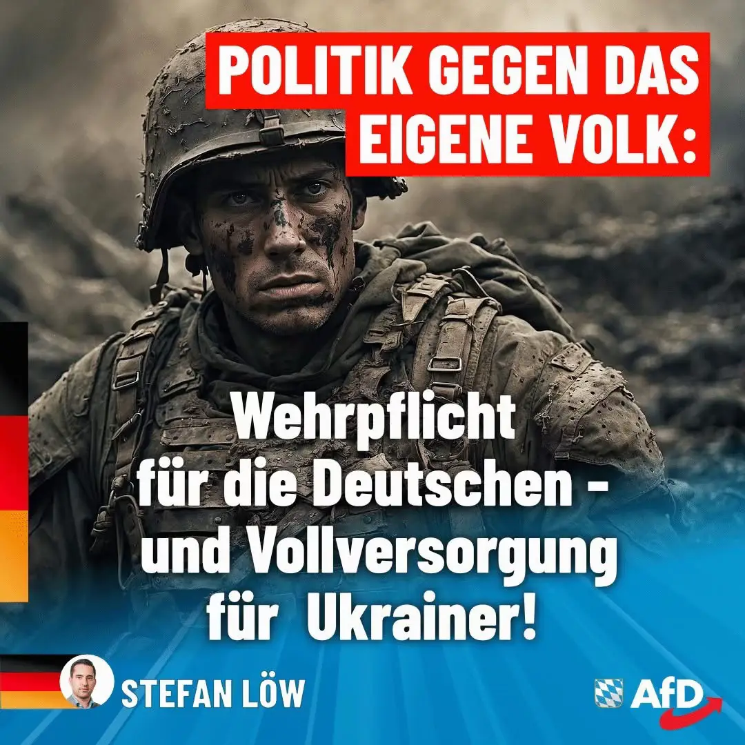 Verkehrte Welt: Wehrpflicht für Deutsche – und Vollversorgung für junge Ukrainer!  Seitdem die Ukraine im August das Ausreise-Verbot für junge Männer gelockert hat, flüchten immer mehr junge Ukrainer nach Deutschland.  Waren es vor der Lockerung pro Woche etwa 100 Ukrainer zwischen 18 und 22 Jahren, sind es nach Angaben des Bundesinnenministeriums derzeit bereits 1.000 Personen, die wöchentlich nach Deutschland kommen.  Auch insgesamt steigen die Einreisezahlen aus der Ukraine: Im Mai waren es 7.961 Menschen, im August 11.277 und im September bereits 18.755.  Dabei erhalten die Ukrainer keinen Asylstatus, sondern sofort eine Aufenthaltserlaubnis nach Paragraph 24 des Aufenthaltsgesetzes – mit sofortigem Zugang zu Sozialleistungen und zum Arbeitsmarkt. Während jungen Deutschen die Einberufung zum Wehrdienst droht und sie möglicherweise bald in einem Krieg verheizt werden, erwartet junge Ukrainer in Deutschland die Vollversorgung.  Quelle:  https://jungefreiheit.de/politik/deutschland/2025/ploetzlich-kommen-zehnmal-so-viele-ukrainer-nach-deutschland/ Mehr Infos unter: www.loewstefan.de