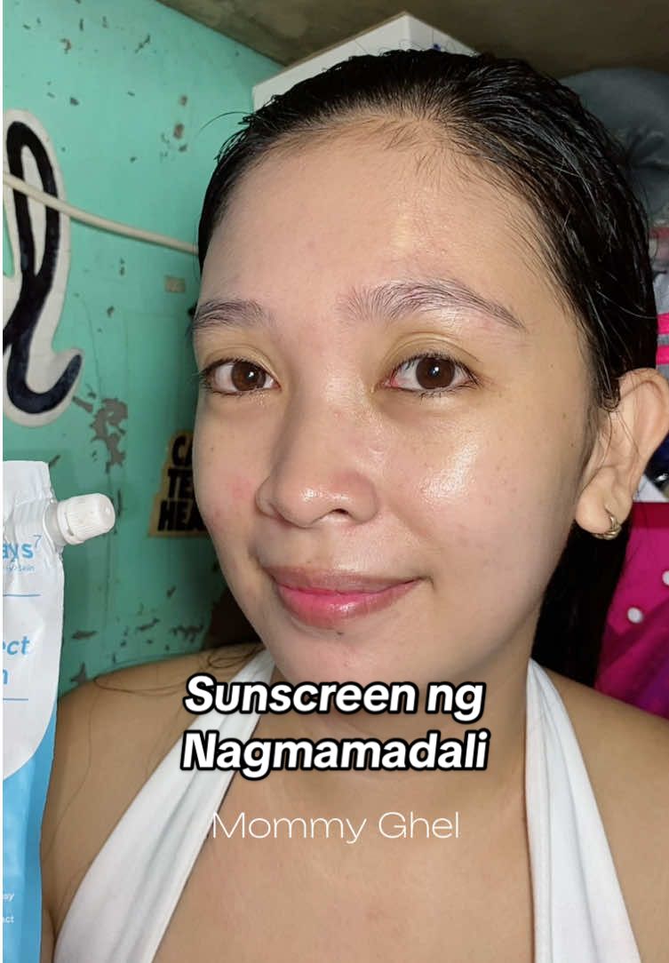 Buti nalang mabilis iblend ang sunscreen ko kahit nagmamadali  #sunscreen #sunscreenviral #sevendayssunscreen 