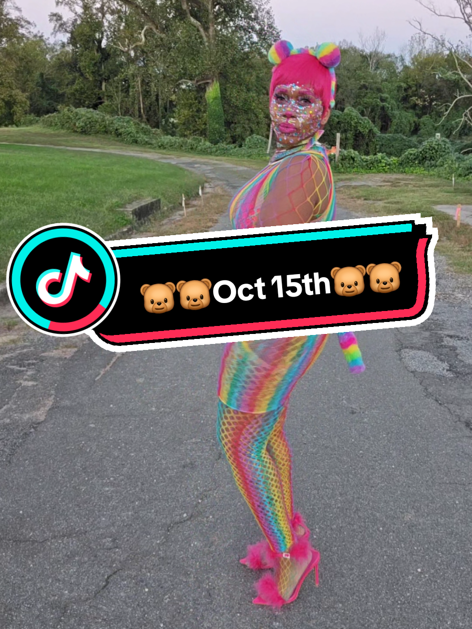 Oct 15th Day 15 from MoE's 31dayz of Halloween Challenge 2025..🐻💜🩷💛💚🐻Colorful Bear 🐻💙❤️🧡🩵🐻 @MoE  #Colorfulmakeup #transition #Bear #facejewels #31daysofhalloween 