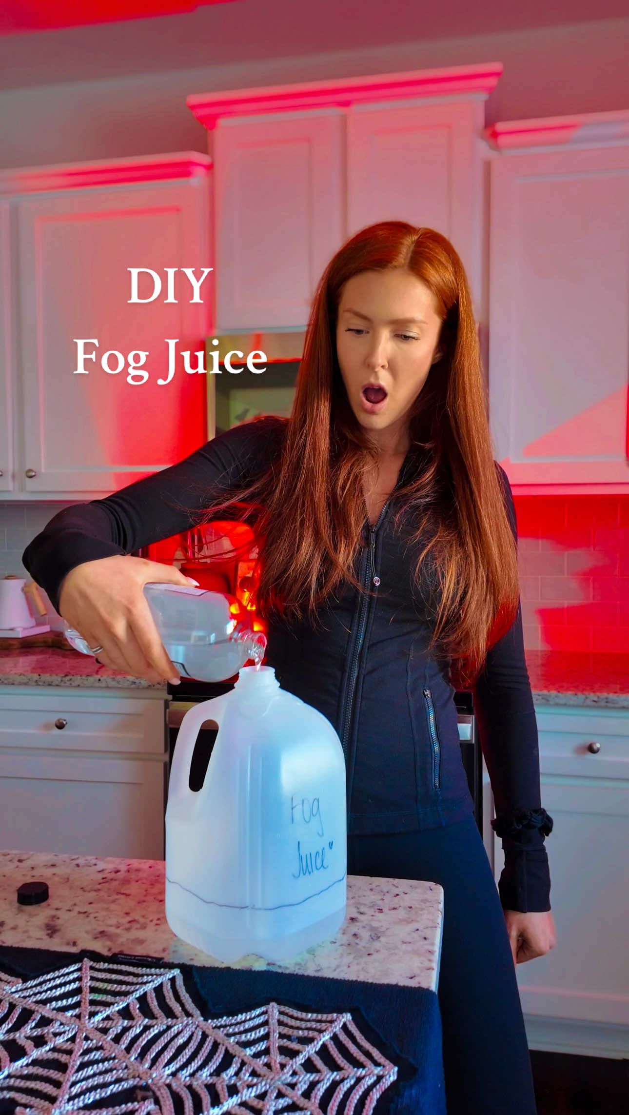 DIY FOG JUICE 💨 Can’t believe I’ve been out here paying four times the price for store-bought fog juice… when it’s literally just vegetable glycerin + distilled water 😅💀 It’s embarrassingly easy, way cheaper, and works good in any fog machine. So yeah… consider this my “duh” DIY of the season 😂☁️ #halloween #halloweendecor #100diystodiefor #halloweendiy #DIY 