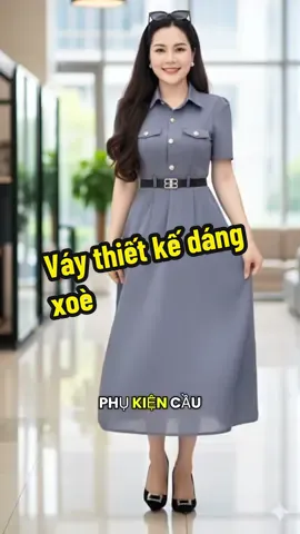 Váy thiết kế dáng xoè cổ đức, tôn dáng phù hợp cho mọi dịp, chất bò lụa tuýp xi kẻ mềm mát, tặng kèm dây lưng phù hợp co nhiều độ tuổi #vay #vaythietke #vayxinh #vaytrungnien #thoitrangtrungnien 