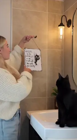 8x12inch iron Fun Vintage Metal Sign#bathroomsign #wallart #funnycat #fallfashion #tiktokmademebuyit 