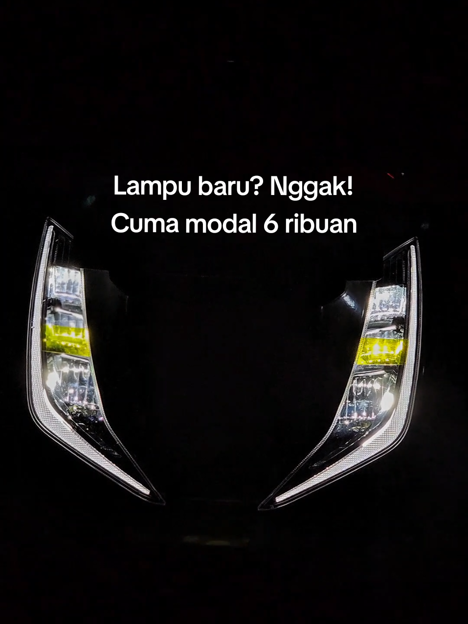 Trik 6 ribuan buat ubah lampu putih jadi warm tone, bukan ganti lampu 💡 #DIY #lampumotor #cinematicride #modifmotor #fyp 