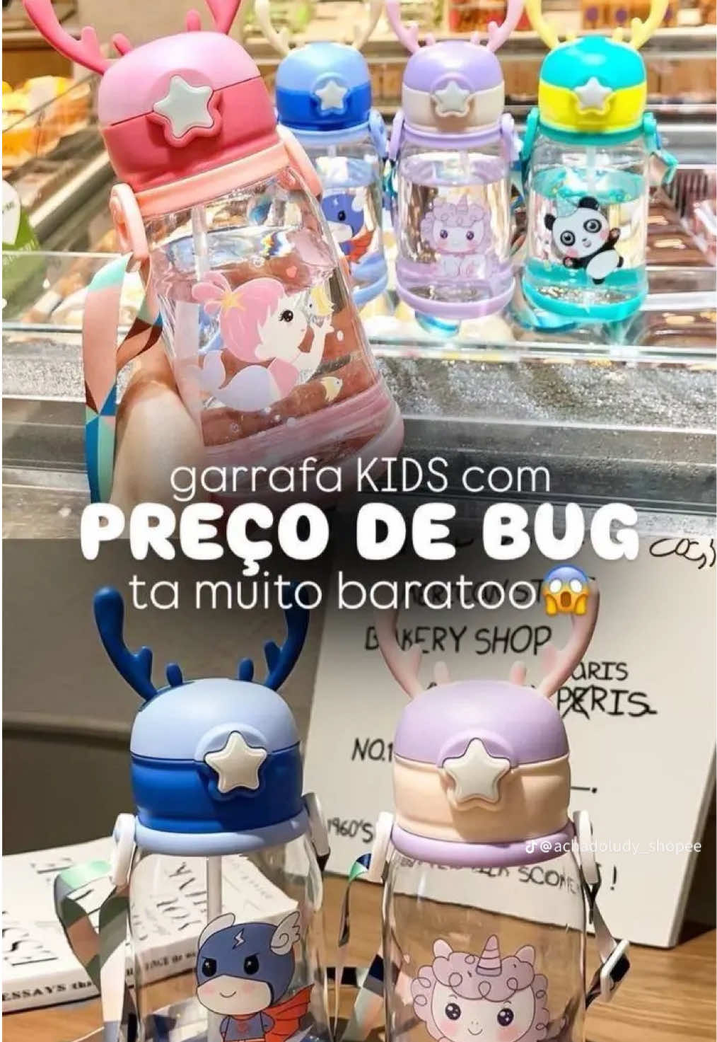 🦌✨ A garrafinha mais fofa e prática do momento! A Garrafa Copo de Alce Infantil com canudo é perfeita para levar água ou suquinho — leve, portátil e com design que as crianças amam! 🧃💖 Ideal para escola, passeios e dia a dia dos pequenos! 🎒 ⚠️ Estoque limitado! 👉 Responda “EU QUERO” e garanta a do seu pequeno antes que acabe! #garrafa #infantil #shopee #maternidade 