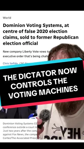 We are absolutely fucked. The dictator now controls the voting machines. JUST LIKE IN RUSSIA.  @Ask Raphaela 💙 #news #trump #vote #corruption #fypシ 