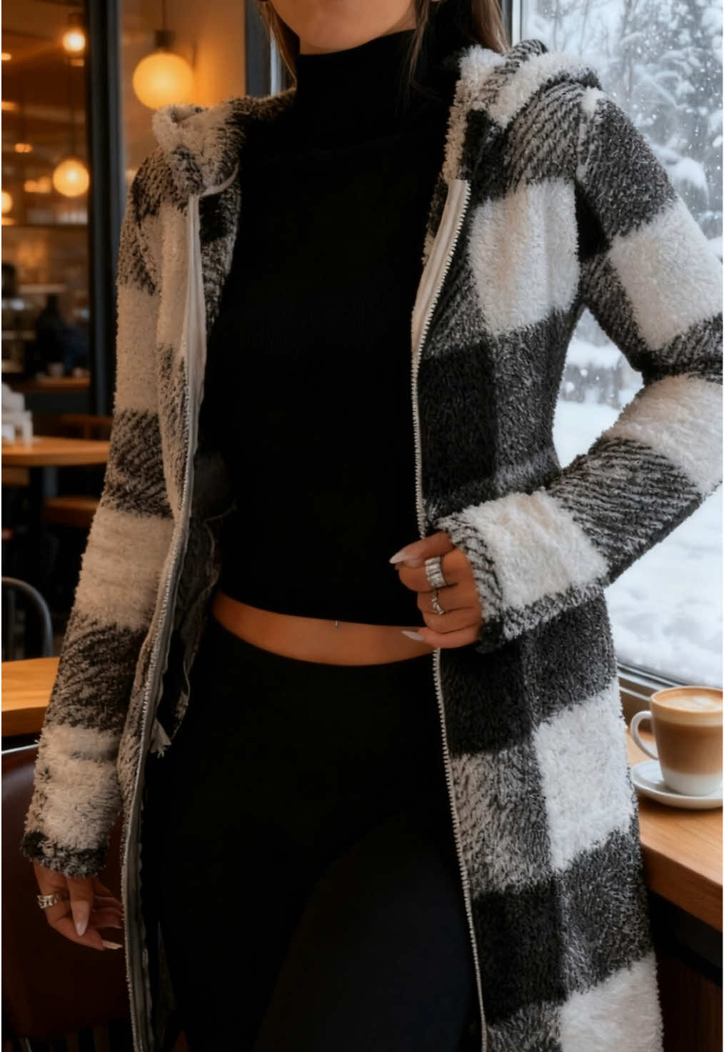 I’ve been living in this coat all week 🍂✨ warm enough for cold days #fleececoat #jackets #tiktokshopblackfriday #tiktokshoprestock  #spotlightfinds 