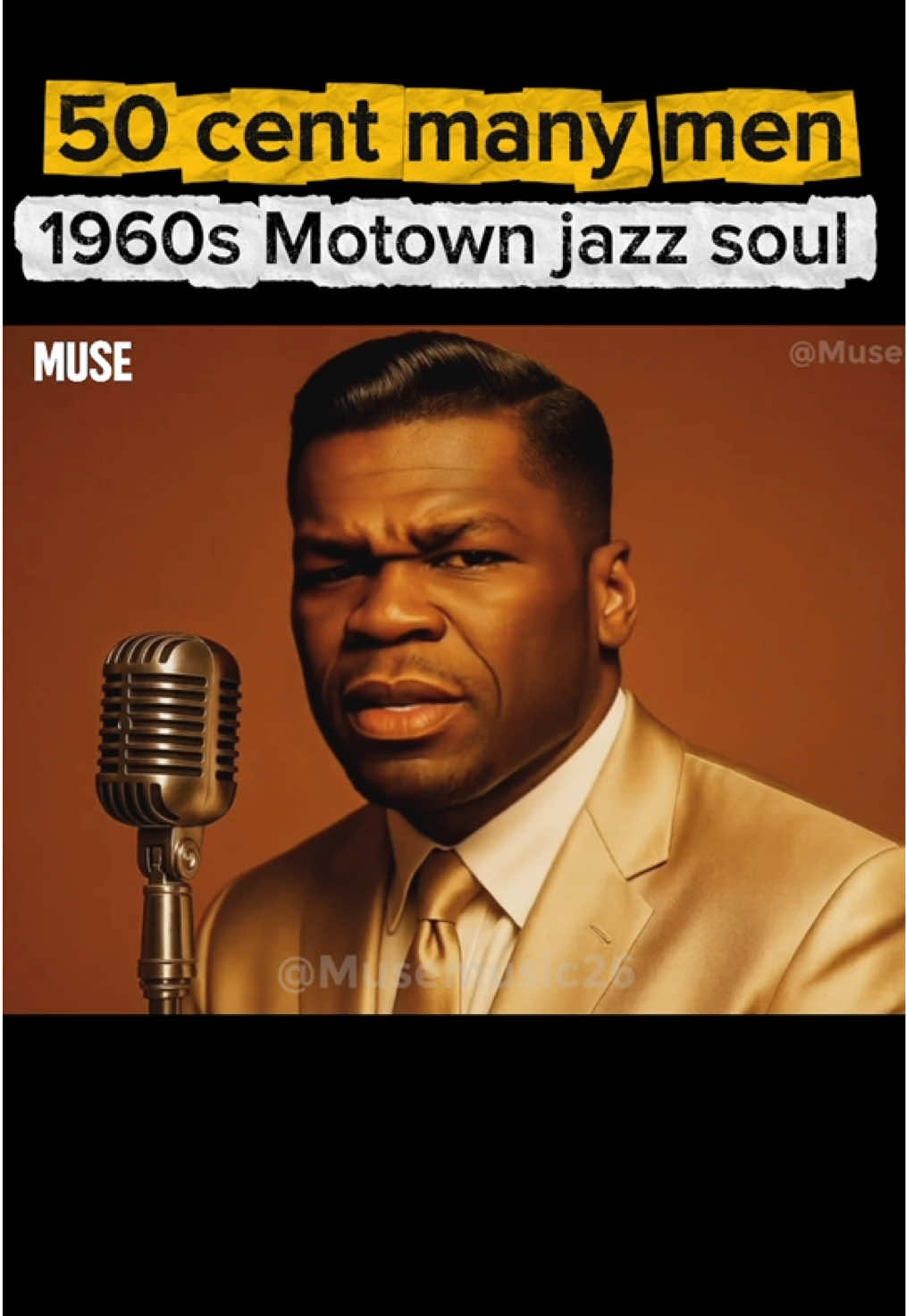 50 cent - many men 1960s Motown jazz soul cover, lyrics #motown #50cent #ai #soul #aimusicvideo 