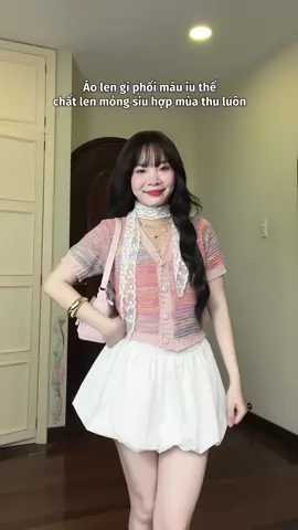 + 1 áo len màu lạ mà xinh vào tủ đồ thu #OOTD #outfitideas #aolen #aolenxinh #xuhuong 