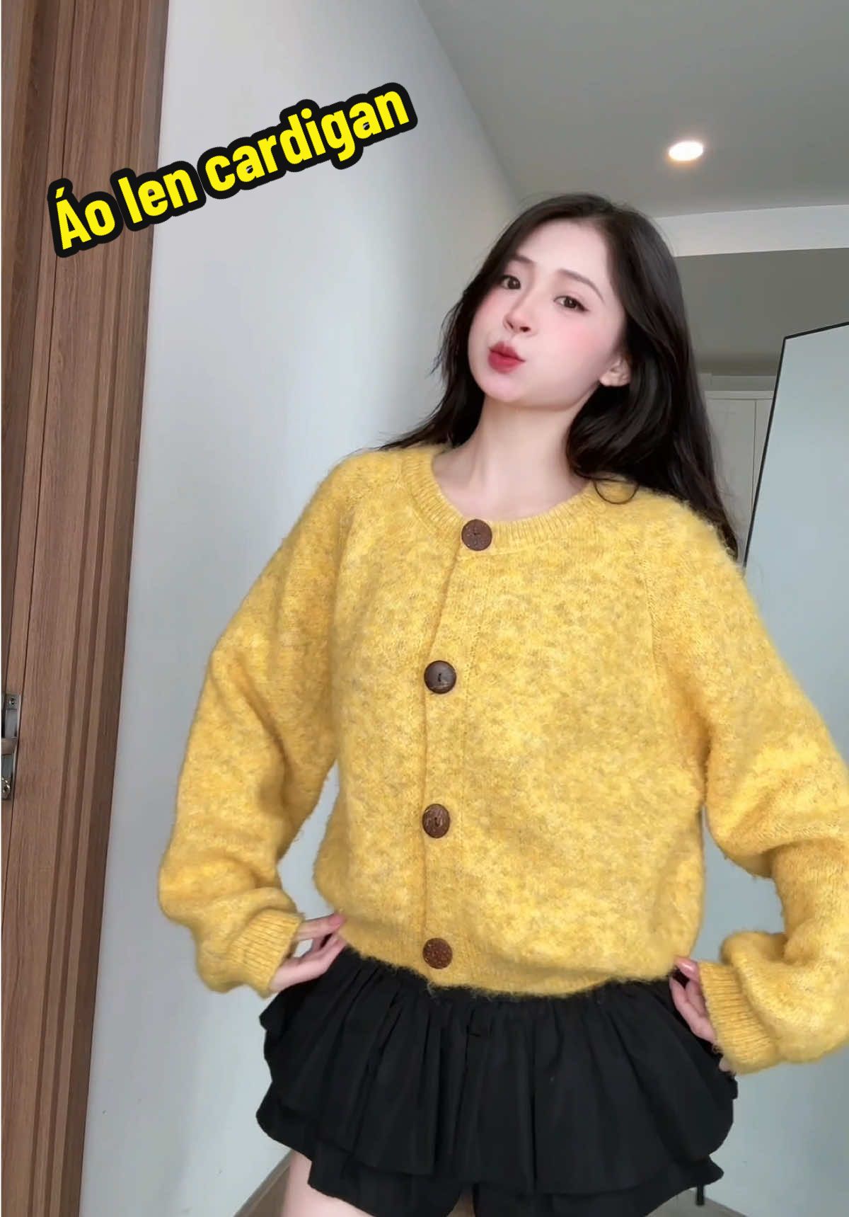 Áo len cardigan chân ái mùa thu đông nha mí bà😍#huynhchang #huynhchangreview #huynhchang00 