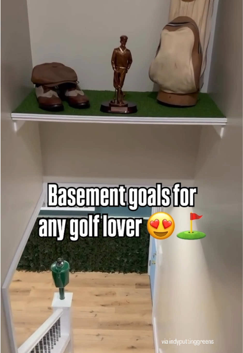 This basement is what dreams are made of 🤩 #golf #basement #wow #viral #simulator 