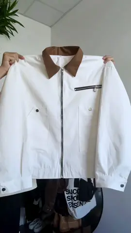 Áo khoác kaki phối cổ nâu #aokhoac #macdepmoingay #xuhuong #phoidoxinh #fypツ 