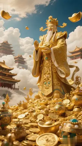 Once you welcome the God of Wealth, your warehouse is filled with blessings; once you welcome wealth for ten thousand years. #财神爷 #财神 #道教文化 #道教信仰 #blessed #money #财富 #道教 #coin #wealth #taoism #golden #fortune 