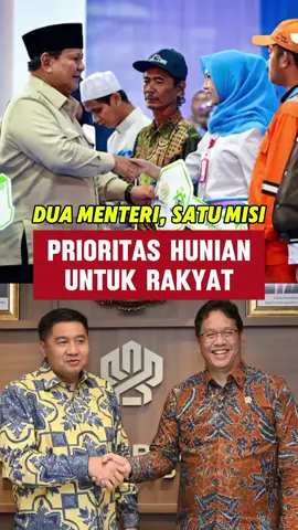 Dua Menteri, Satu Misi: Prioritas Hunian untuk Rakyat ‎ ‎Di tengah mahalnya harga rumah, satu kabar baik hadir. Menteri Maruarar Sirait dan Menteri Keuangan Purbaya sepakat, rumah layak bukan mimpi, tapi hak rakyat. ‎ ‎Koordinasi cepat, kerja nyata, dan hasil yang terasa. Karena, rumah untuk rakyat… bukan janji politik, tapi komitmen pemerintah yang mulai diwujudkan. ‎ ‎#RumahUntukRakyat ‎#AksiNyataPemerintah ‎#MenteriAraBergerak ‎#KolaborasiUntukBangsa ‎#PerumahanRakyatMaju