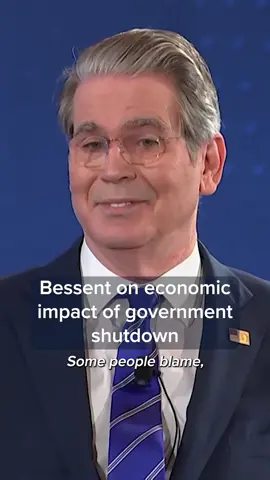 Treasury Secretary Scott Bessent said at CNBC's Invest in America Forum on Wednesday that he has seen data showing the government #shutdown is starting to hurt the economy up to $15 billion a day. Watch the full interview at the #linkinbio #CNBC