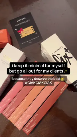 I’m frugal when it comes to my own makeup… but never for work 🫣 