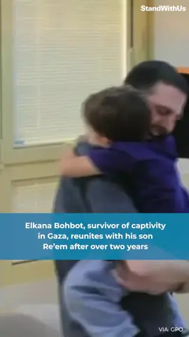 After two long years in H*mas captivity in Gaza, Elkana Bohbot can finally hug is son Re’em again. ❤️