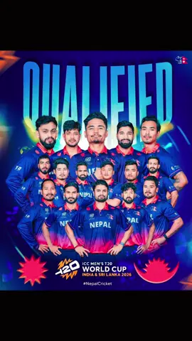 Nepal qualified for the World Cup! The Nepali national cricket team has been selected for the ICC T20 World Cup 2026. The World Cup will be held in India and Sri Lanka. Congratulations to all Nepalis and thank you to the Nepali cricket team! 🇳🇵🏏 #WorldCup2026 #NepalCricket #cricket #Sitalkarkivoice#fyp