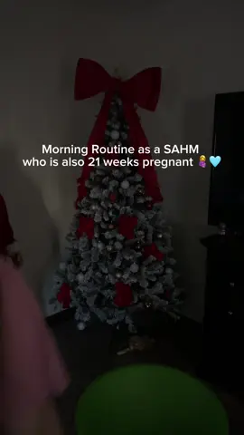 Morning Routine as a SAHM who is also 21 weeks pregnant 🤰🩵 #CapCut #morningroutine #morningvlog #21weekspregnant #todolist 