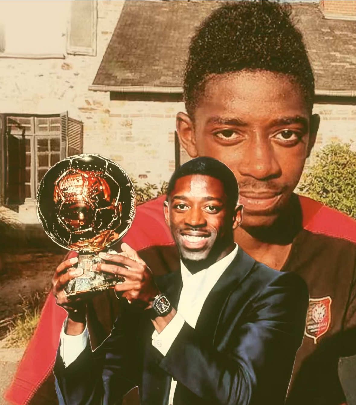 The first ever Ballon d’Or from Rennes 🌕❤️🖤 #staderennais #srfc #ballondor #dembele #sportstiktok 