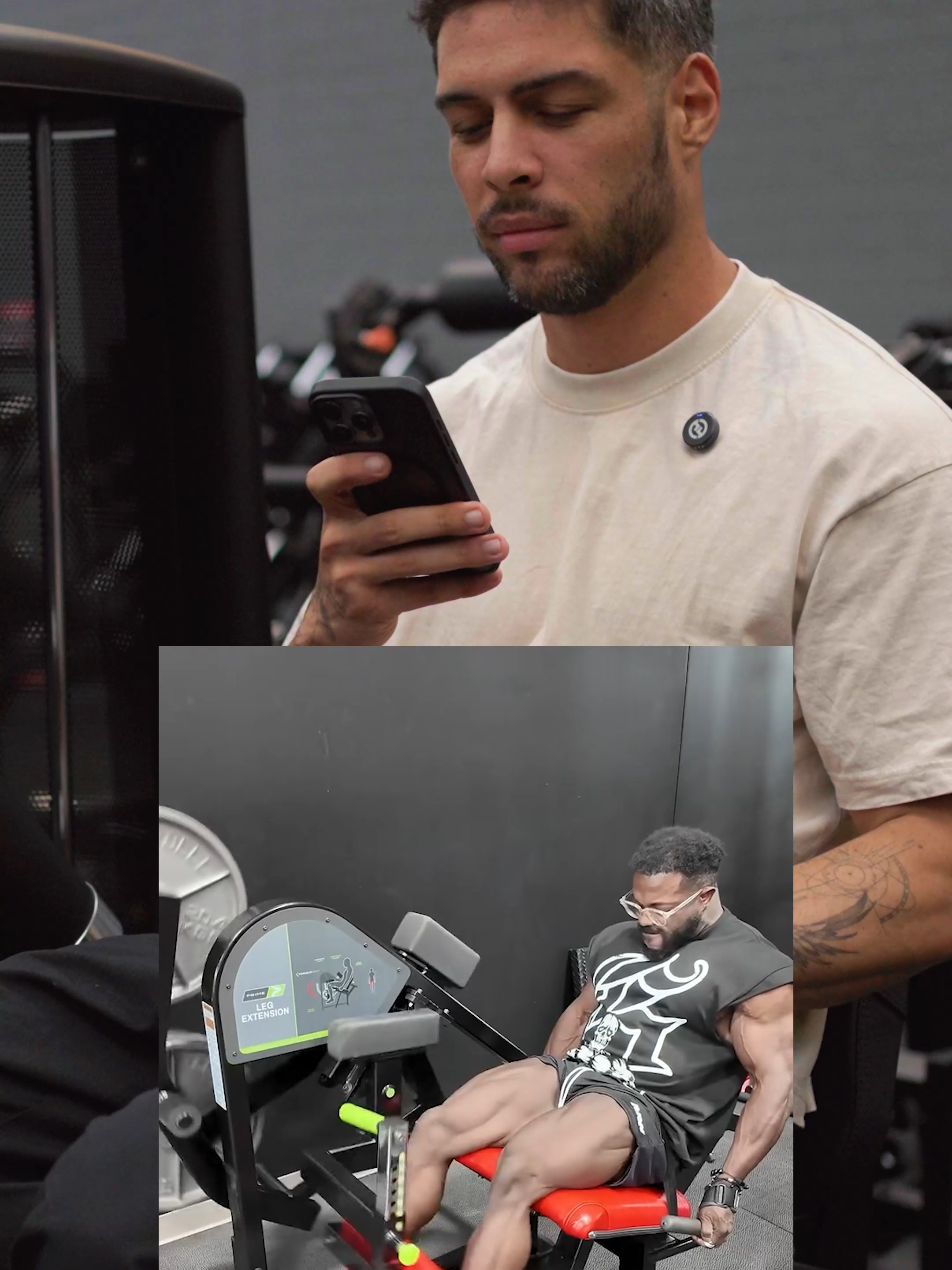 Zittern beim Beinstrecker Anzeige für ESN