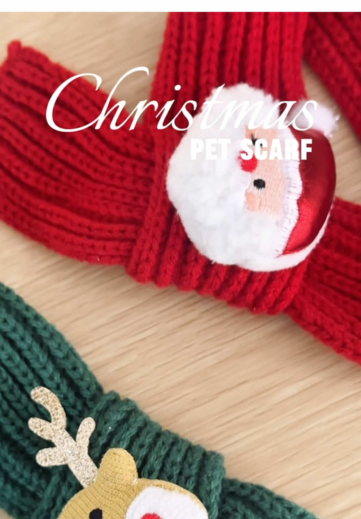 Knitted Christmas pet scarfd for dogs and cats 🐾🎄 | 3D festive designs (Santa, reindeer & more) | Soft, adjustable & perfect for holiday parties and photoshoots   #ChristmasPetCollar #PetHolidayOutfit #FurbabyOOTD #PetChristmasLook #PawlidayStyle 