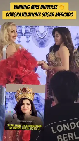 Winning Mrs Universe 👏 Congratulations Sugar Mercado   #highlightsシ゚ #followersシ゚  #mrsuniverse