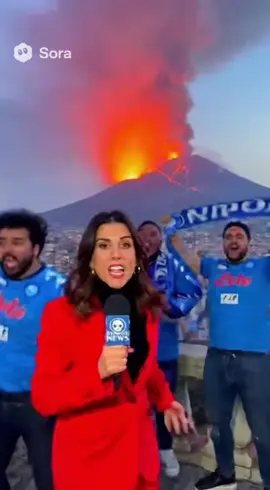 Festeggiano tutti pure il Vesuvio!🌋🎉                                     #skeletroll #meme #napoli #vesuvio #eruzione 
