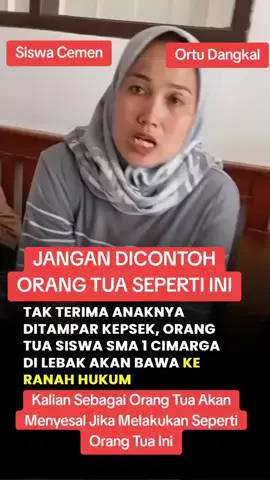 Orang tua siswa korban penganiayaan oknum Kepala Sekolah (Kepsek) SMA 1 Cimarga, akan membawa persoalan tersebut ke ranah hukum.  Sebagaimana diketahui, seorang siswa SMA 1 Cimarga, Kabupaten Lebak, Banten, diduga menjadi korban kekerasan fisik oleh oknum kepala sekolah (kepsek). Korban berinisial ILP (17), yang kini duduk di bangku kelas XII. Sementara oknum kepsek berinisial DF atau Dini Fitria.  Peristiwa kekerasan itu terjadi pada Jumat (10/10/2025) pagi, lantaran ILP kedapatan merokok di lingkungan sekolah. Baca selengkapnya di Tribunbanten.com Reporter : Misbahudin/Tribun Banten #viral #viralbanten #beritabanten #beritaserang #beritacilegon 