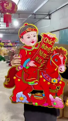 Decal dán cửa cô cậu cưỡi ngựa #phukientrangtritet #phukientrangtri #nammoi2026 #decortet 