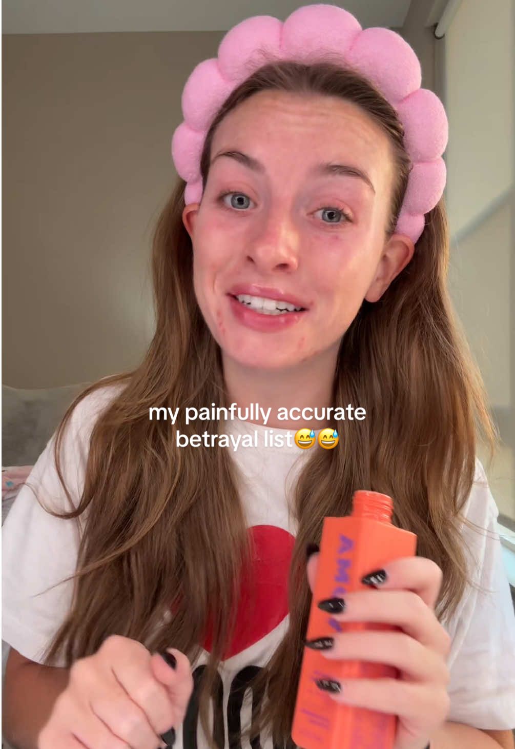 HM: traffic light countdowns, my stomach and greasy hair 🥲🥲🥲 @byoma @Neutrogena @loréal paris usa @RHODE @elfcosmetics @The Ordinary  @Tower 28 Beauty  #betrayal #betrayallists #skincareproducts #fyp #fallmakeup 