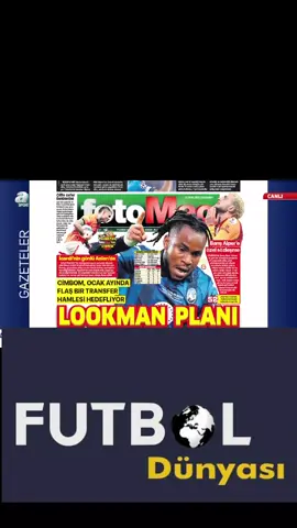 ❝LOOKMAN PLANI❞ 🦁 Galatasaray, Atalanta'nın 27 yaşındaki ünlü kanat oyuncusu Ademola Lookman'ı takip ediyor. 👋 Serie A ekibinde bu sezon 3 karşılaşmaya çıkabilen Nijeryalı yıldız, ayrılmaya sıcak bakıyor. 🗞️ Fotomaç