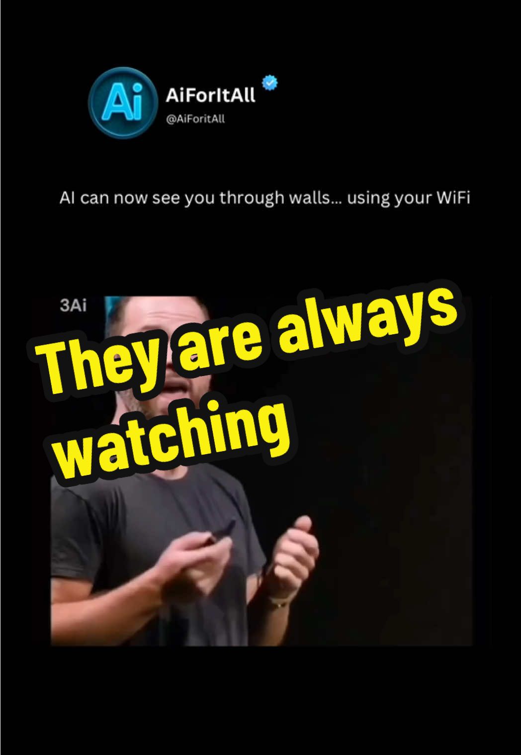 AI can now see you through walls… using your WiFi  WiFi that can see through walls?! 👀 Researchers at Carnegie Mellon created an AI system that turns your WiFi router into a radar-like camera — mapping body movements, joints, and even poses through solid walls. No cameras. No lenses. Just WiFi and AI. Would you want this tech in your home… or nah?  Comment 