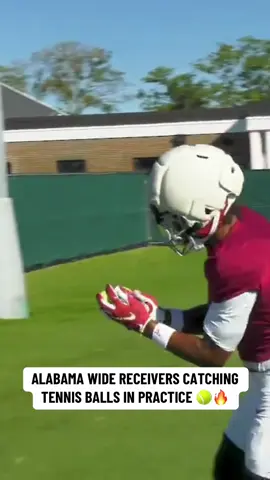 Bama is preparing for Tennessee with tennis balls 😳🔥  (Via @Alabama Athletics)  #cfb #CollegeFootball #football #college 
